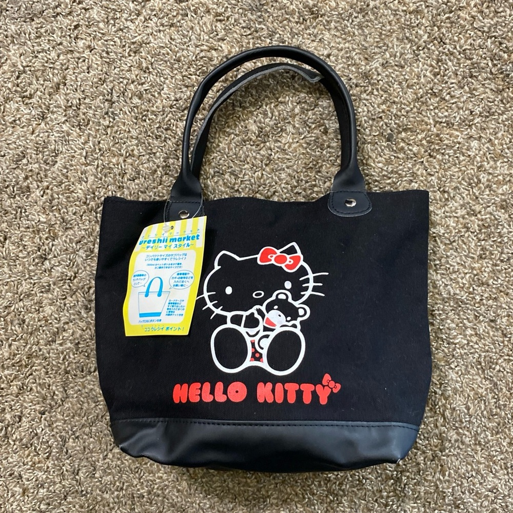 Sanrio Hello Kitty Y2K Black and Red Mini Tote Bag NEW